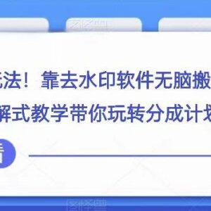 视频号广告分成计划掘金玩法 去水印搬运操作全流程拆解教学-雨叶虚拟资源网