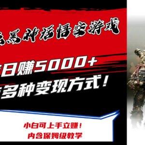 黑神话悟空热点变现玩法 0基础可上手多渠道获利实操教程-雨叶虚拟资源网