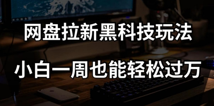 网盘拉新正规玩法实操教程 零基础小白一周可上手获收益