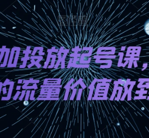 DOU+抖加投放起号系统教程 放大抖音账号流量运营价值-雨叶虚拟资源网