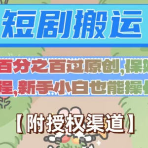 短剧搬运高效过原创保姆级教程 附去重方法及授权渠道-雨叶虚拟资源网
