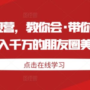 朋友圈美学变现营教程 涵盖排版设计心法及带货运营实操技巧-雨叶虚拟资源网