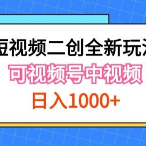 短视频二创新玩法实操 可拿视频号分成适配中视频可打造长期IP-雨叶虚拟资源网