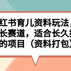 小红书育儿资料项目玩法拆解 母婴长赛道可长期落地的实操项目-雨叶虚拟资源网
