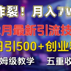 2024年12月日引流500+精准创业粉 防封号及多重收益实操教程-雨叶虚拟资源网