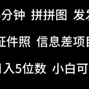 小白可做的证件照修图信息差项目 低门槛易操作耗时短收益稳-雨叶虚拟资源网