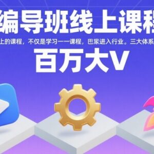线上编导班系统课程 覆盖剪辑拍摄运营全流程助力入行短视频领域-雨叶虚拟资源网