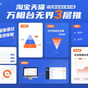 淘宝天猫原创高阶推爆班第75期 万相台无界3层推实操教程-雨叶虚拟资源网