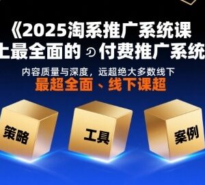 2025淘系付费推广系统课程 淘宝卖家全流程运营实操提升教程-雨叶虚拟资源网