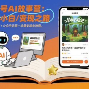公众号AI故事营实操教程 零基础小白低成本自媒体变现指南-雨叶虚拟资源网