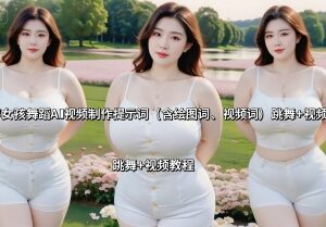 微胖女孩舞蹈AI视频制作教程 含绘图及视频生成专用提示词-雨叶虚拟资源网