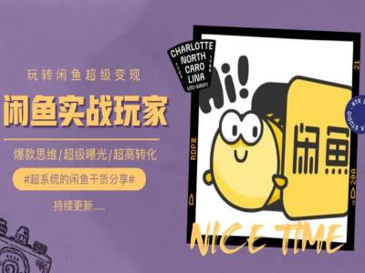 手把手教你0到1系统玩转闲鱼变现,爆款思维/超级曝光/超高转化