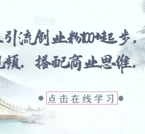 抖音国学风视频搭配商业思维 精准引流高净值创业粉实操攻略-雨叶虚拟资源网
