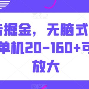 看广告掘金实操项目分享 单机日入20-160元可批量放大-雨叶虚拟资源网
