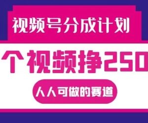 2024视频号分成计划完整实操攻略 单条视频最高可赚2500+人人可做-雨叶虚拟资源网
