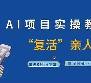 AI复活亲人项目实操教程 9节完整版系统视频课学习资源-雨叶虚拟资源网