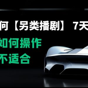 零粉丝可操作的另类播剧项目 7天获5万+收益实操玩法解析-雨叶虚拟资源网