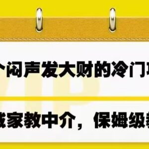 同城家教中介冷门赚钱项目 零经验上手月入7000保姆级教程-雨叶虚拟资源网