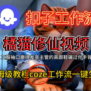 Coze扣子工作流保姆级教程 教你一键生成橘猫修仙类AI视频-雨叶虚拟资源网