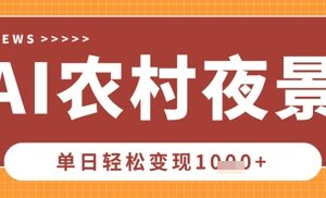 用Deepseek制作八九十年代农村夜景怀旧视频 单条点赞20W+可变现-雨叶虚拟资源网