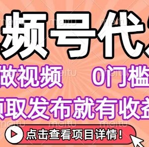 视频号代发副业详解：0基础无需剪辑 小白上手即可获得收益-雨叶虚拟资源网
