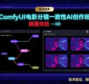 ComfyUI电影分镜一致性AI创作班课程内容及学习资源介绍-雨叶虚拟资源网