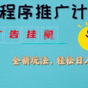 2025小程序广告挂机全新玩法 零基础易上手可获稳定收益-雨叶虚拟资源网
