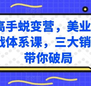 美业销售高手实战体系课 三大模块搞定成交及客户异议应对难题-雨叶虚拟资源网