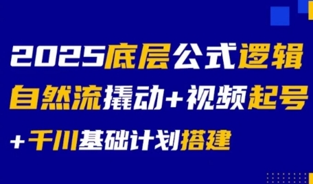 2025千川基础计划搭建教程 视频起号自然流撬动全流程教学
