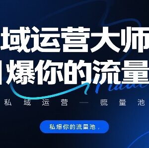 私域运营全流程实操课 从搭建到转化激活你的私域流量池-雨叶虚拟资源网