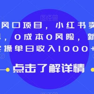 9月国考红利风口：小红书卖公务员笔试资料新手0成本实操指南-雨叶虚拟资源网