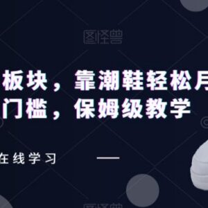 利用抖音全新图文板块做潮鞋项目 零门槛保姆级实操教学-雨叶虚拟资源网