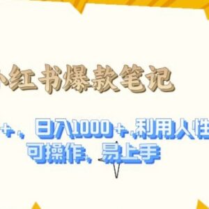 抓住人性痛点打造小红书爆款笔记 高赞引流变现全流程指南-雨叶虚拟资源网
