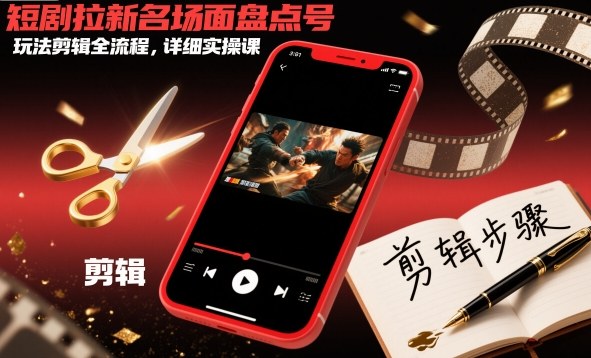 短剧拉新名场面盘点号玩法剪辑全流程 详细实操教程