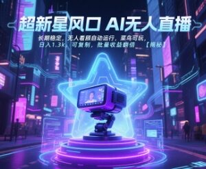 无人直播全流程实操教程 新手可上手自动运行稳定收益可批量复制-雨叶虚拟资源网