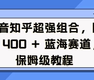 抖音知乎联动蓝海项目保姆级教程 手机操作小白也能上手变现-雨叶虚拟资源网