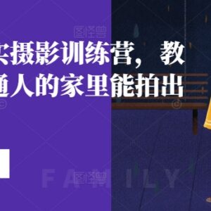 家庭纪实摄影训练营教程 零基础在家也能拍出高质量生活照片-雨叶虚拟资源网