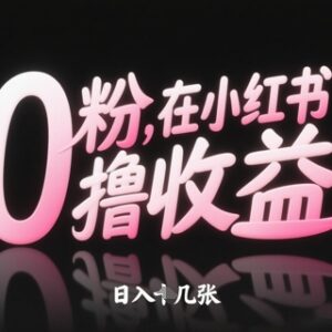 小红书0粉无门槛收益项目玩法 新手易操作快速上手赚收益-雨叶虚拟资源网