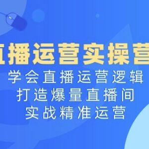 直播运营实操营4.0全攻略 掌握底层逻辑实现直播间爆量精准运营-雨叶虚拟资源网