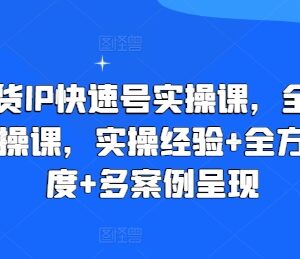 直播带货IP快速起号实操课 全流程运营方法干货分享-雨叶虚拟资源网