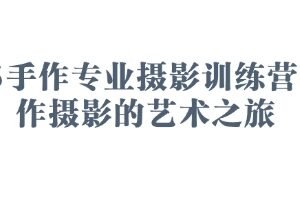 2025手作专业摄影训练营 拍摄修图摆摊实战技能全教程-雨叶虚拟资源网