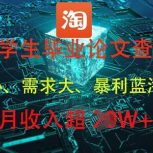 大学生毕业论文查重副业项目 实操玩法及盈利技巧全解析-雨叶虚拟资源网