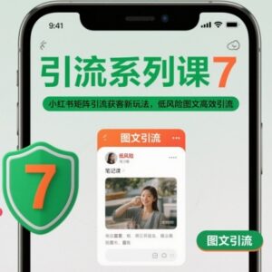 小红书矩阵引流获客新玩法 低风险图文高效引流实操教程-雨叶虚拟资源网