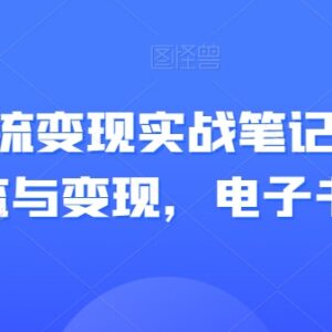 视频号抖音引流变现实战笔记 平台玩法运营实操全指南-雨叶虚拟资源网