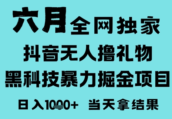 2025年6月抖音无人直播撸音浪项目 低门槛小白可做可矩阵放大