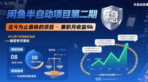闲鱼半自动虚拟商品项目第二期玩法 兼职操作月收益可达9000元