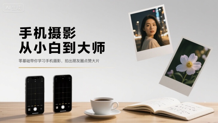 零基础手机摄影系统教程 从小白到拍出朋友圈高赞大片