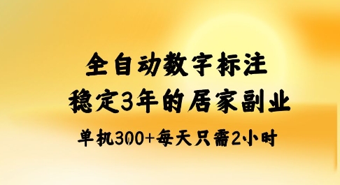 全自动数字标注蓝海副业拆解 居家可做的稳定长期增收项目指南