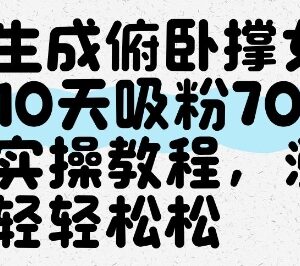 AI生成俯卧撑女孩账号10天吸粉7000 全流程实操运营教程-雨叶虚拟资源网