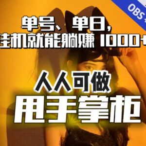 快手抖音无人直播实操教程 单号单日挂机盈利1000+玩法拆解-雨叶虚拟资源网